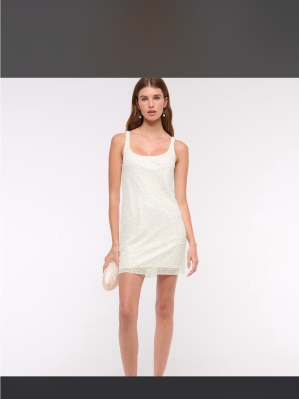 Abercrombie & Fitch Beaded Scoop Neck Mini Dress